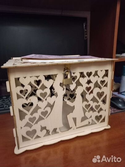 Свадебный сундук для денег + книга пожеланий