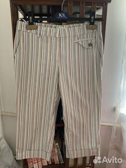 Брюки по колено Gunex Италия полосы принт летние