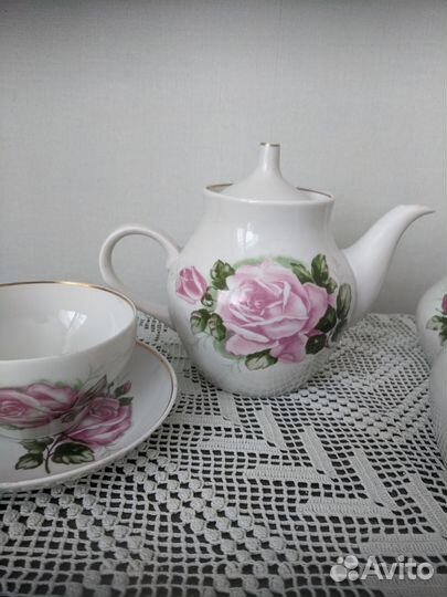 Сервиз чайный Дулево Розы 1986 год