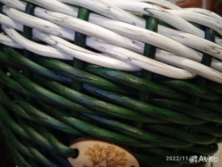 Кашпо для цветов Ручная работа Ротанг