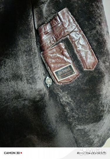 Кожаная дубленка мужская 48