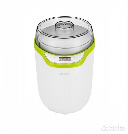 Йогуртница Kitfort кт-2077-2, белый, салатовый