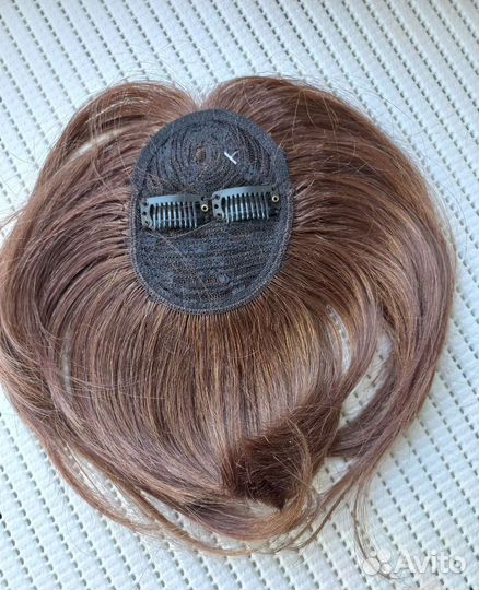 Накладная челка из натуральных волос, новое