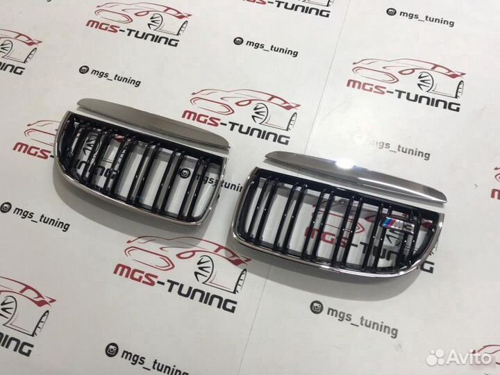 Ноздри BMW 3 серии E90 05-08 Хром обод М3