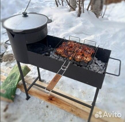 Мангал 2 в 1 мангал +печь для казана