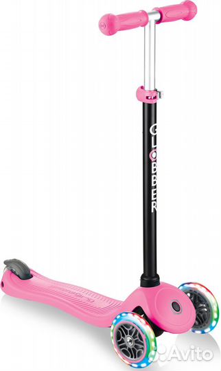 Самокат Globber GO UP sporty plus lights розовый S