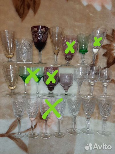 Фужеры,рюмки,стопки,стаканы,хрусталь СССР