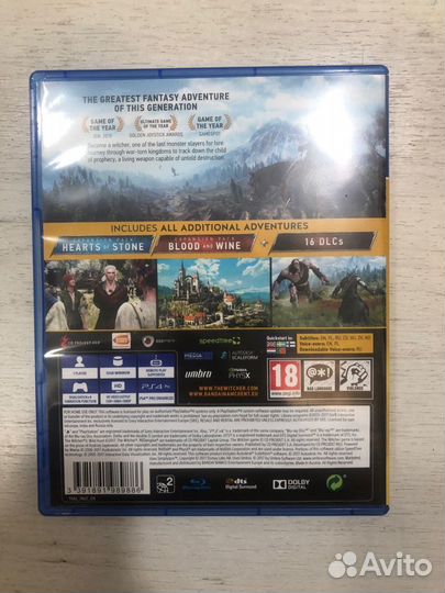 Ведьмак 3 Игра Года для Sony Ps4