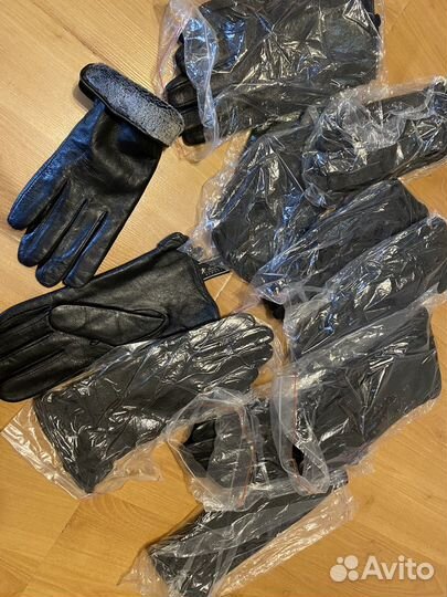 Перчатки женские кожаные новые