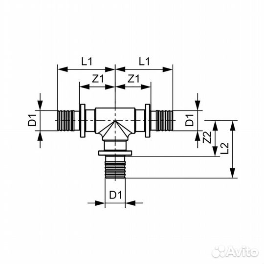 Тройник Tece 710608