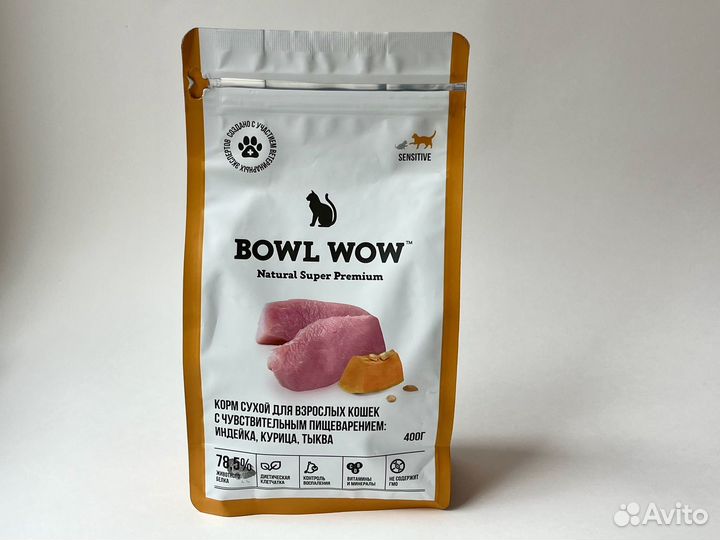Сухой корм для кошек bowl WOW 0,4