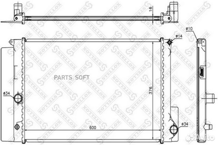 Радиатор Toyota Auris Corolla 1.4VVTi 1.6VVTi 06