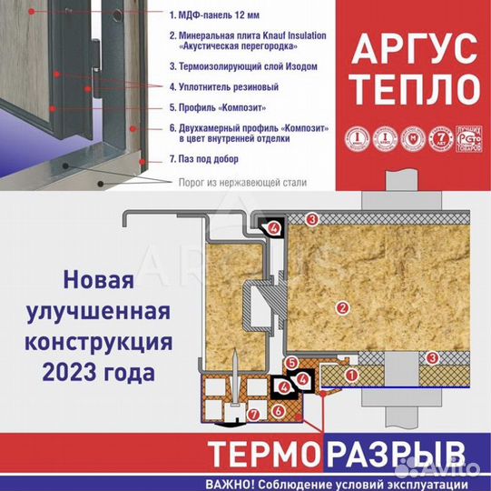 Дверь уличная Тепло Букле черный винорит