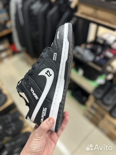 Мужские кожаные кроссовки Nike Dunk Low Retro