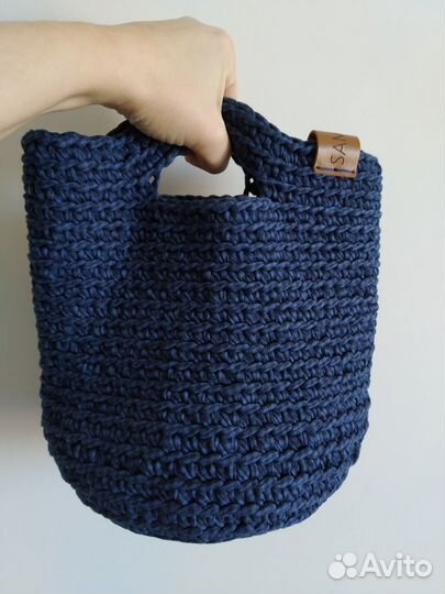 Вязаная Сумка-торба корзина