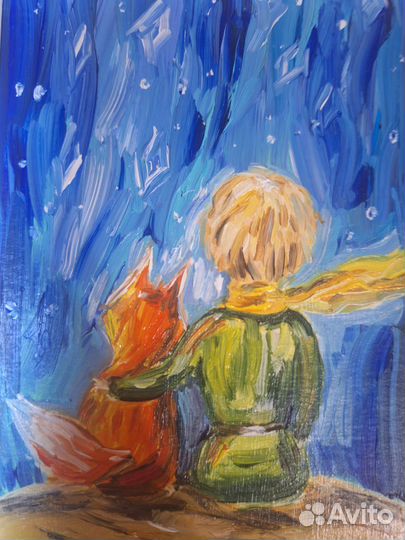 Маленький принц картина маслом в раме