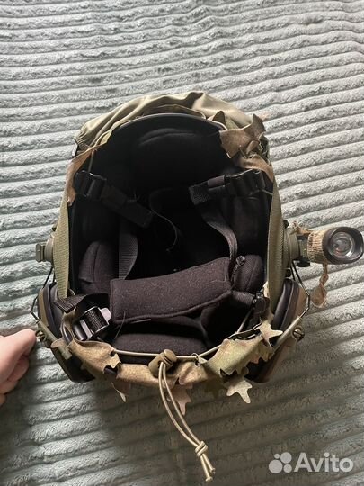 Шлем страйкбольный с наушниками (активки)