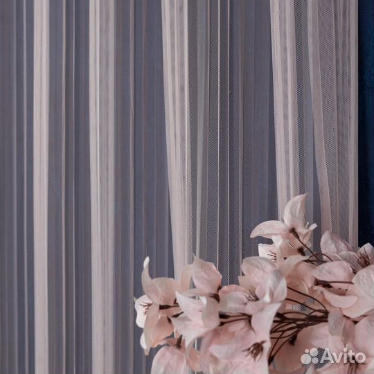 Тюль Плиссе Пудра