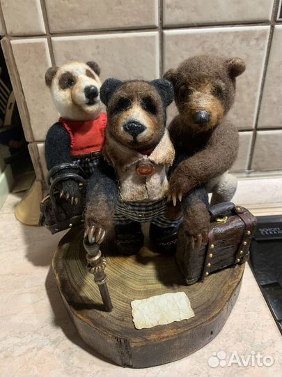 Авторская кукла мишка, игрушка, сувенир, подарок