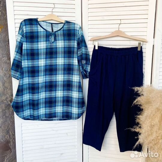 Женский комплект с велосипедками 52-60