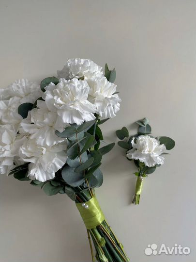 Свадебный букет.Бутоньерка