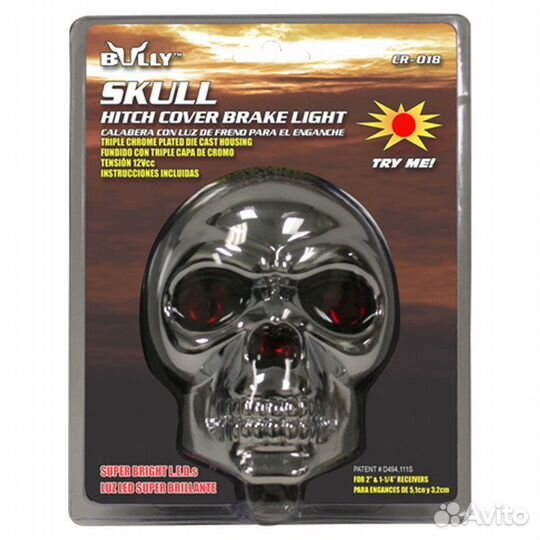 Заглушка фаркопа Harley-Davidson / Bully LED Skull