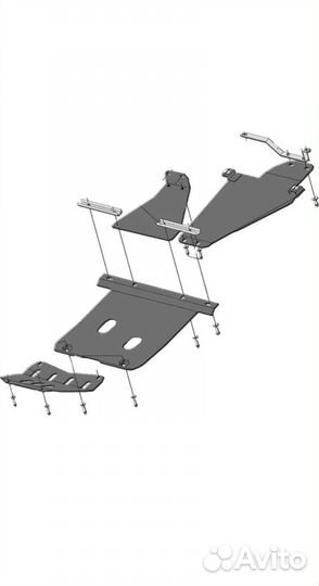 Защита двигателя коробки раздатки на ниву шевроле