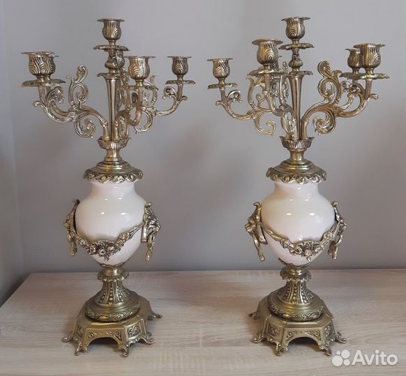 Подсвечники бронзовые. Канделябры новые