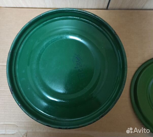 Ведро эмалированное СССР с крышкой