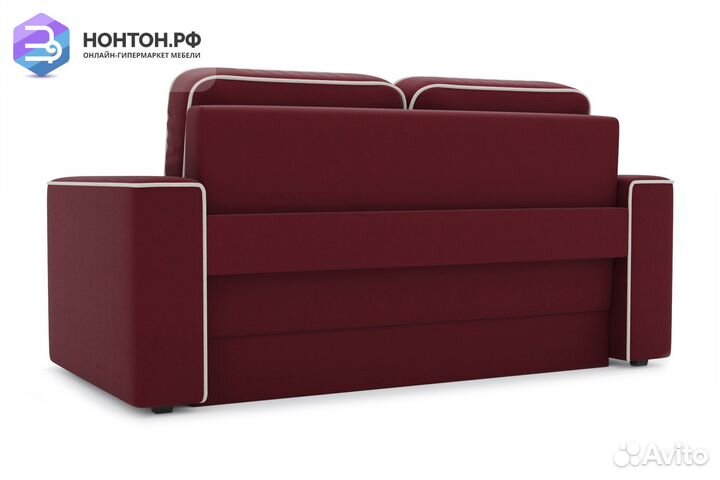 Диван еврокнижка Берген бордовый