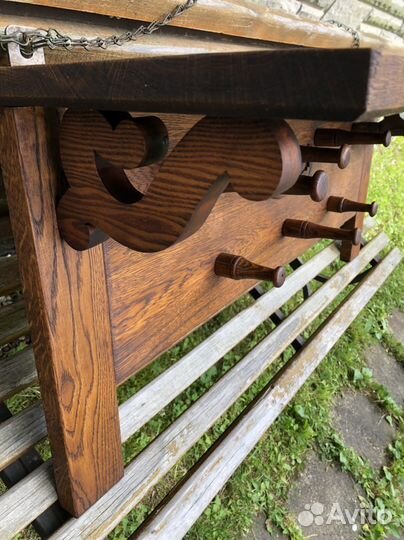 Старинная Вешалка из массива дуба