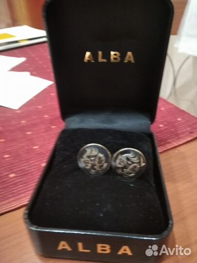 Запонки оригинал, благородный металл, новые