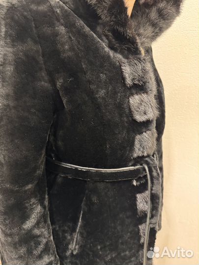 Шуба мутоновая с норкой
