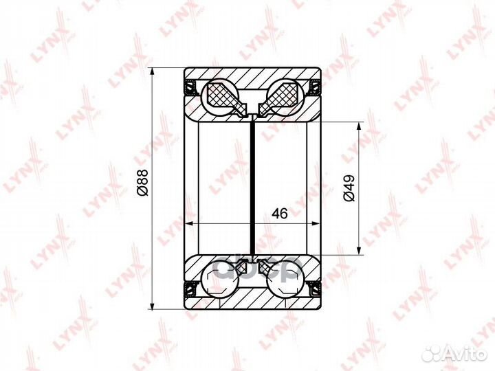 Комплект подшипника ступицы колеса зад WB12