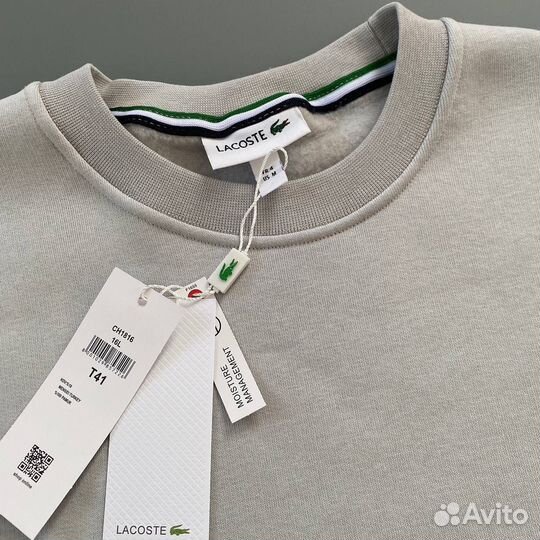 Свитшот lacoste с начесом