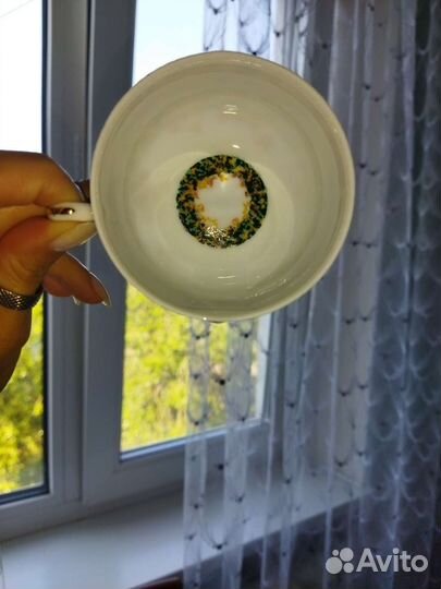 Две кофейные пары «Kerfor» позолота 24 карата