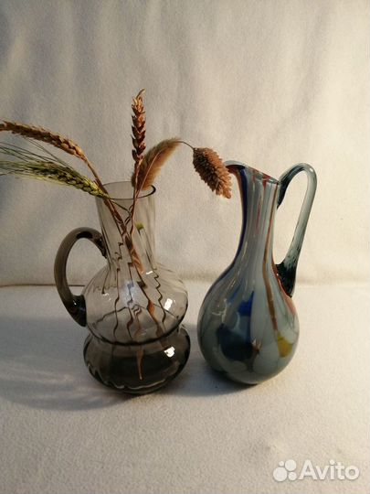Цветное стекло СССР Кувшин