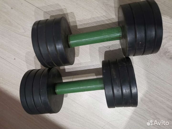 Гантели разборные по 8 кг каждая. СССР