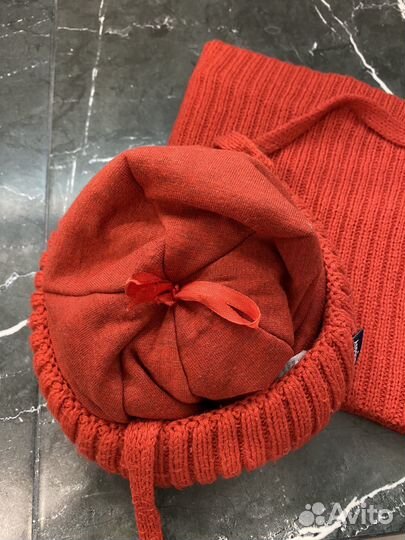Шапка зимняя со снудом красная 52р playtoday