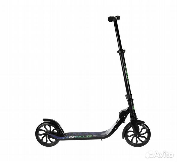 Самокат с колесами 20 см черный