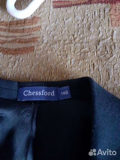 Пиджак школьный синий, размер 146