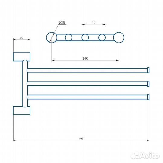 Полотенцедержатель Haiba HB8413-7, черный