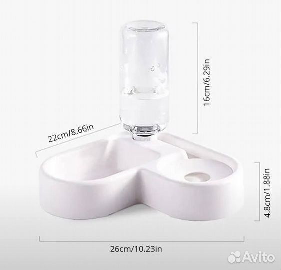 Миска для кошек и собак с автопоилкой