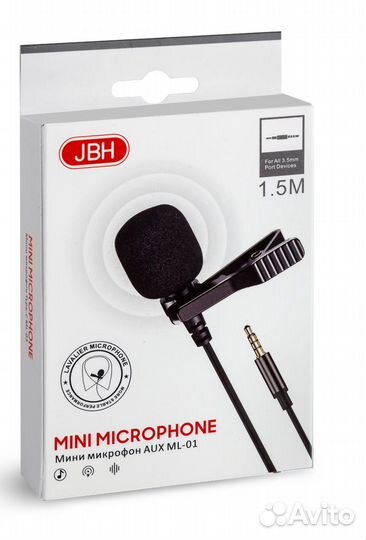 Петличка для смартфона проводная AUX