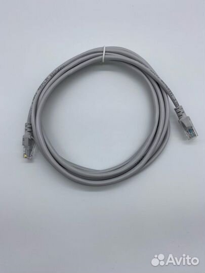Кабель для интернета/3м/литой/серый/RJ45