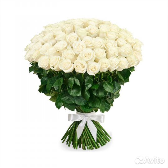 Красивый букет из белых роз с доставкой