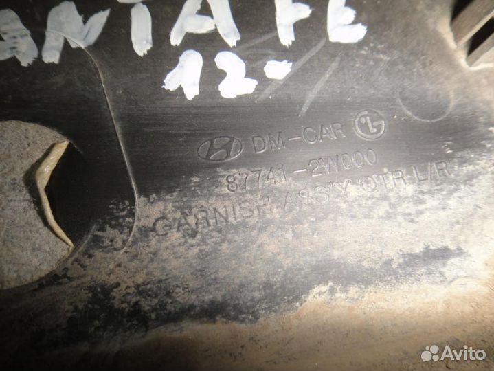 Молдинг бампера Santa Fe (12) зад L б\у (арт. 877412W000)