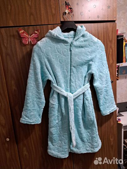 Плюшевый банный халат 48