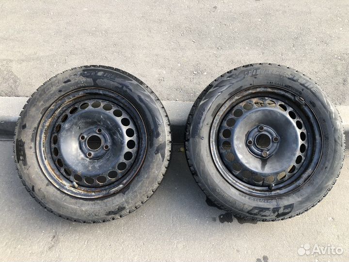 Резина зимняя в сборе дисках 185/65R15, 2 колёса