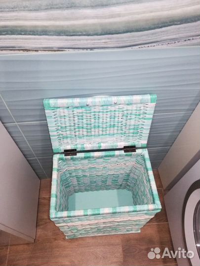 Бельевой короб из бумажной лозы